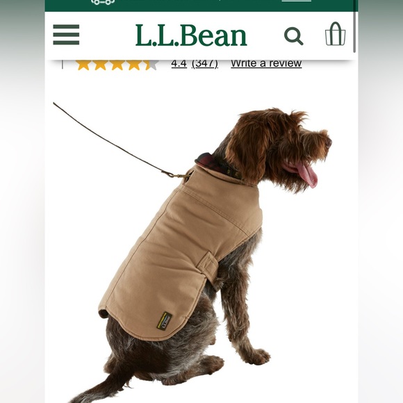 LL Bean Reversible Field Coat - small dog - Picture 1 of 5